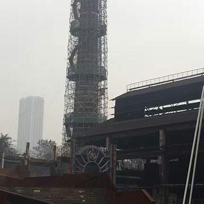 重鋼煙囪粘粘貼纖維，內(nèi)圓植筋（碳纖維膠、碳纖維布、封縫膠）
